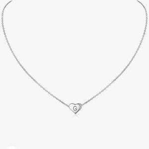 #86 | ChicSilver Dainty Initial “G” Heart Necklace Trendy 925 Sterling Silver